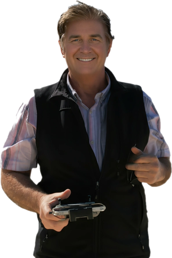 Colin Dixon flying a drone